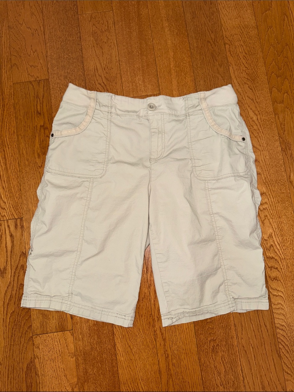 Style & Co. Light Cream Cargo Bermuda Shorts